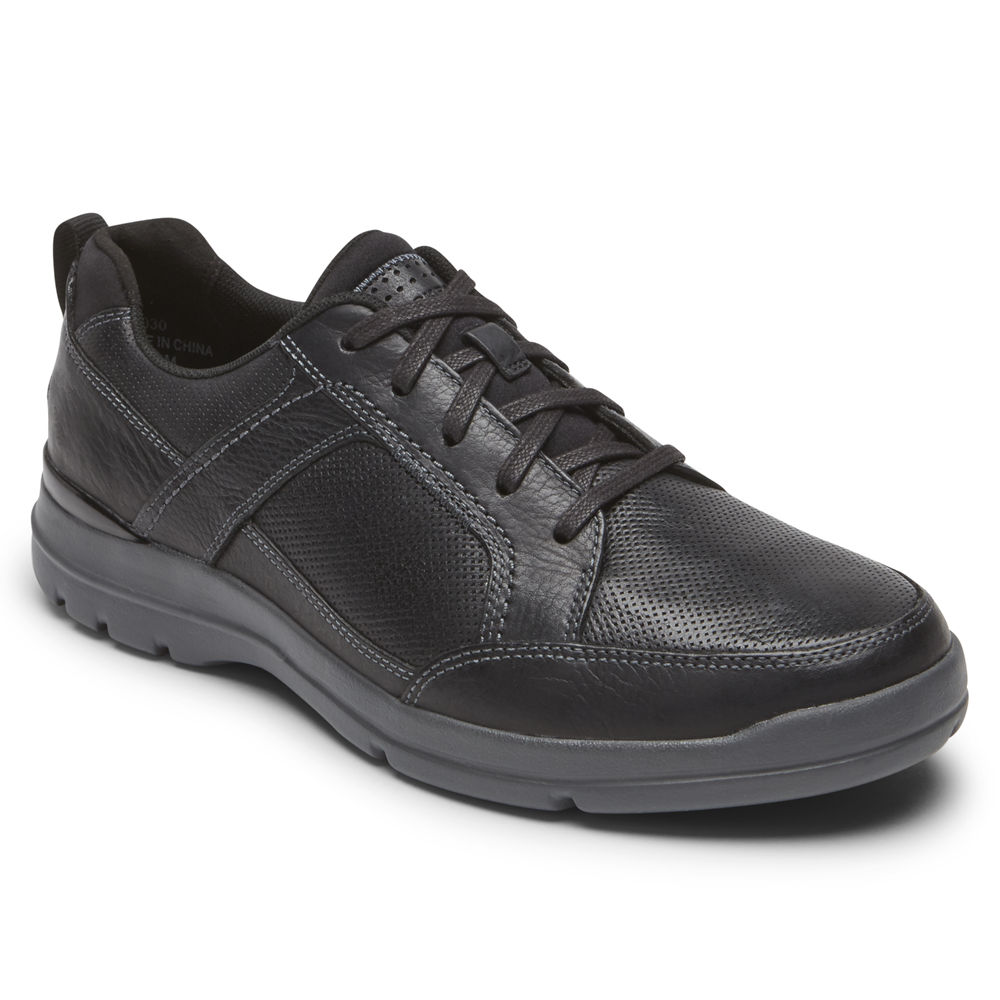 Rockport Singapore Mens Sneakers - City Edge Lace-Up Black - TM8749506